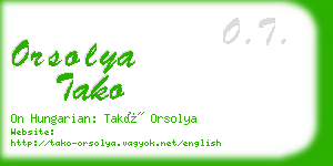 orsolya tako business card